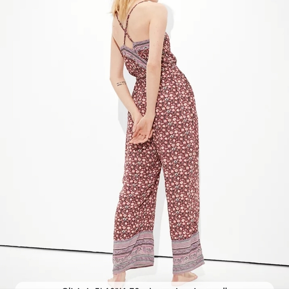 American Eagle Strappy wide leg jumpsuit - Picture 2 of 14
